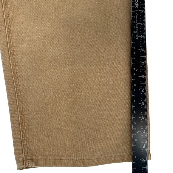 Carhartt B11 Dungaree Fit Work Pants Men 42x30 Brown Duck Canvas Workwear - Picture 8 of 10